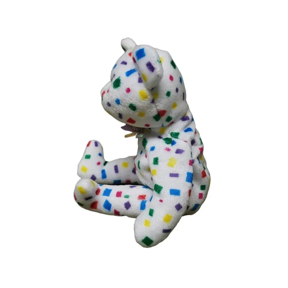 TY Beanie Baby Y2K Millennium Red White Blue Confetti Plush Stuffed Animal